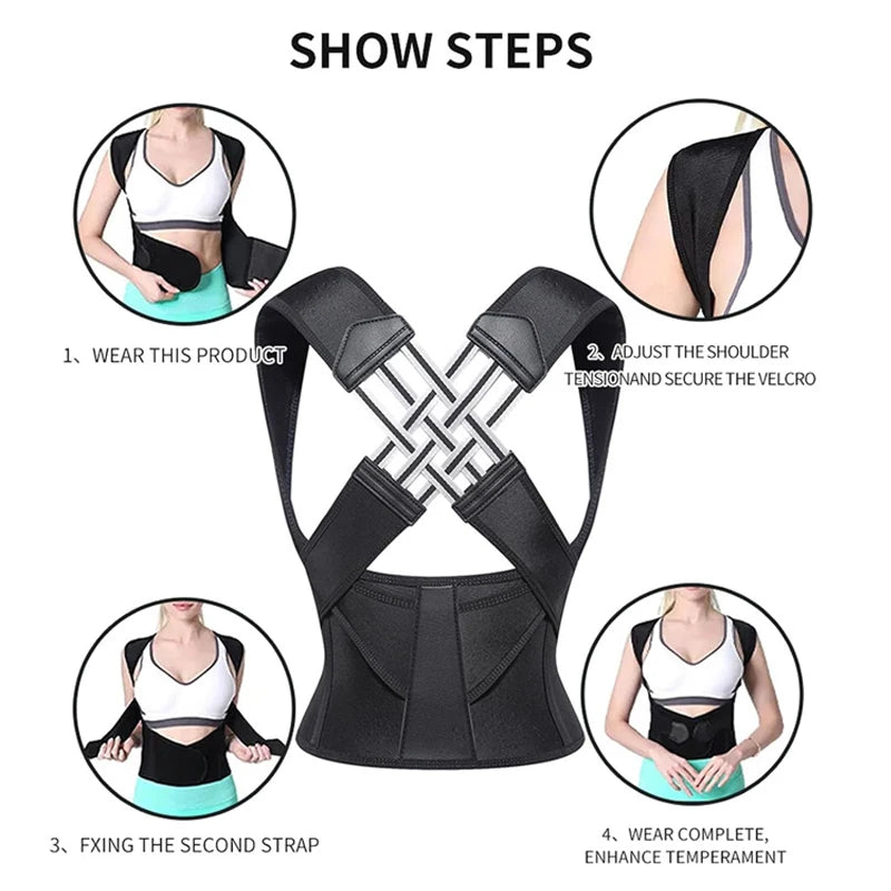 Vinebrace - Back Brace Posture Corrector for Women and Men with Natural Curve Correction Tech