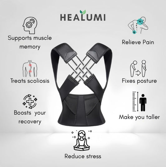 Vinebrace - Back Brace Posture Corrector for Women and Men with Natural Curve Correction Tech