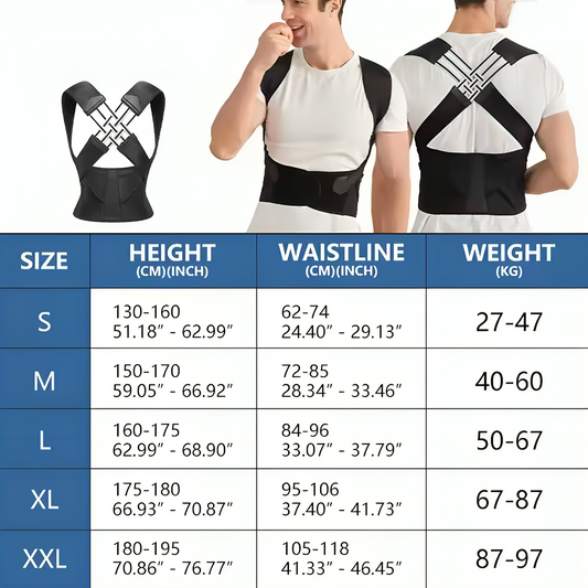 Vinebrace - Back Brace Posture Corrector for Women and Men with Natural Curve Correction Tech