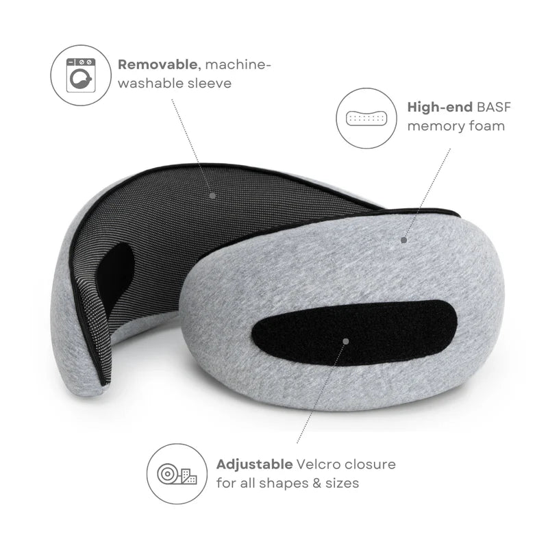 FoamHug - Neck Pillow Memory Foam U - Ergonomic Design for Travel, Car Rides, and Home Use