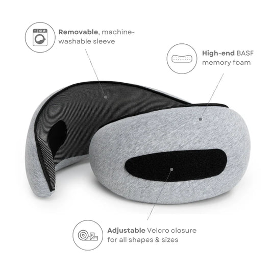 FoamHug - Neck Pillow Memory Foam U - Ergonomic Design for Travel, Car Rides, and Home Use