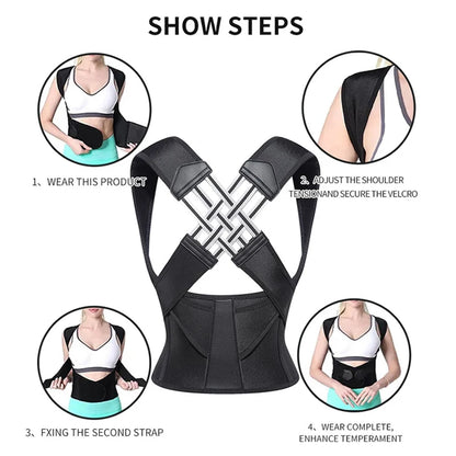 Vinebrace - Back Brace Posture Corrector for Women and Men with Natural Curve Correction Tech