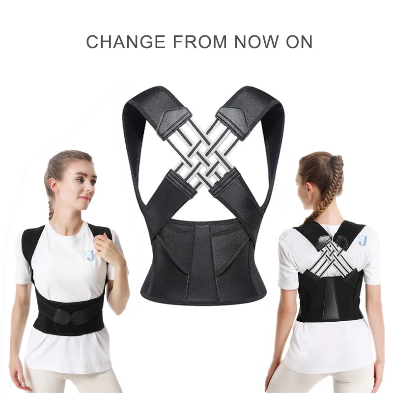 Vinebrace - Back Brace Posture Corrector for Women and Men with Natural Curve Correction Tech