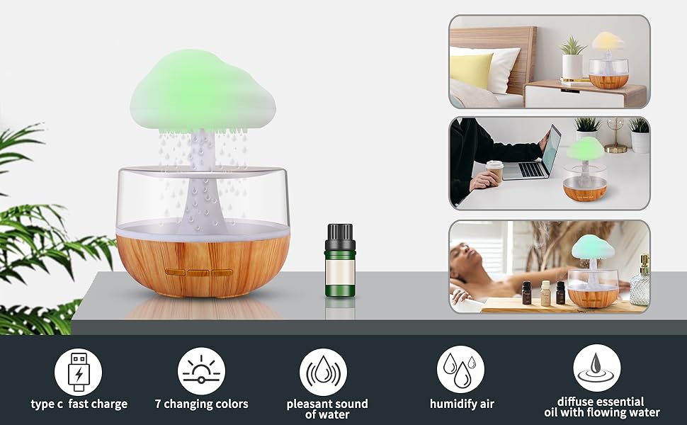 Cloudella - Mushroom Rain Cloud Humidifier